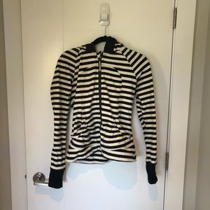 Lululemon black and white striped hoodie